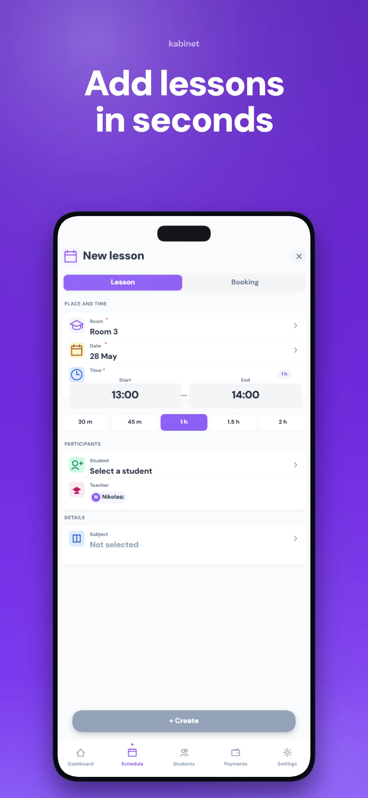 Kabinet — Studio Scheduler screenshot