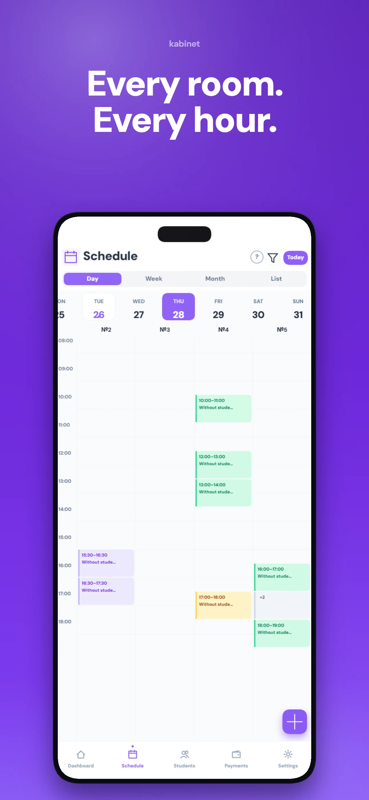 Kabinet — Studio Scheduler screenshot